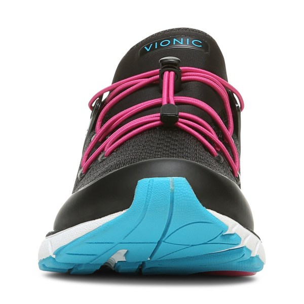 Vionic Trainers Ireland - London Sneaker Black - Womens Shoes For Sale | HMIFX-6792